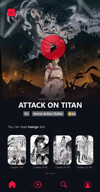 Contoh antarmuka platform streaming anime Antarmuka streaming anime