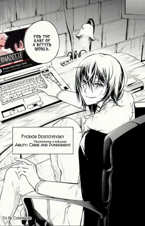 Karakter anime menonton anime di laptop