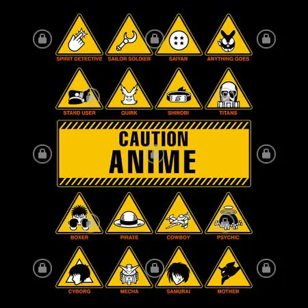 Tanda peringatan bergaya anime