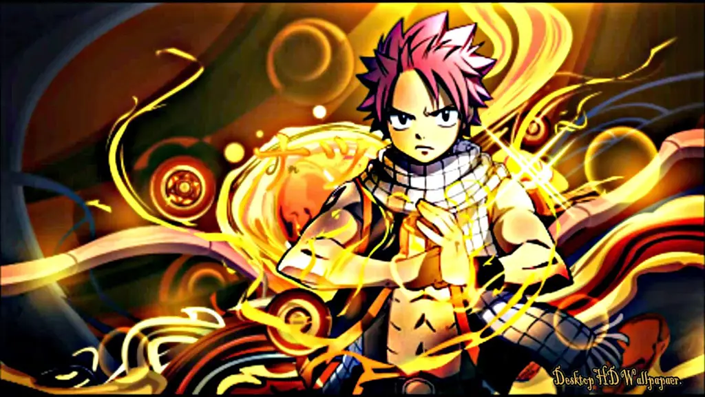 Natsu, karakter utama Fairy Tail Gambar Natsu Dragneel dari Fairy Tail