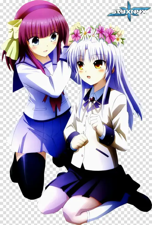 Gambar Yuri dan Otonashi dari Angel Beats!