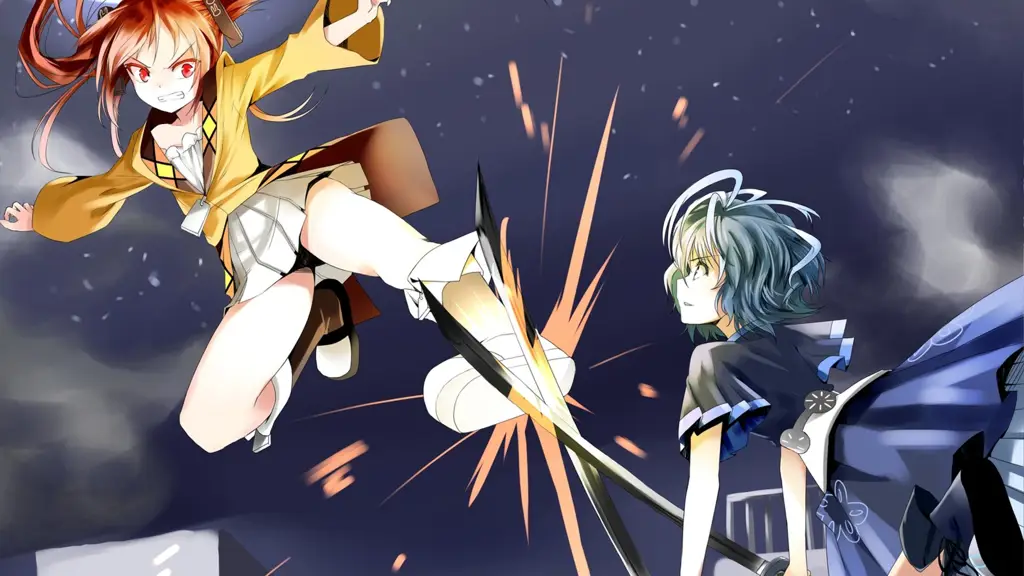 Adegan Aksi Menegangkan Black Bullet Adegan aksi dalam anime Black Bullet