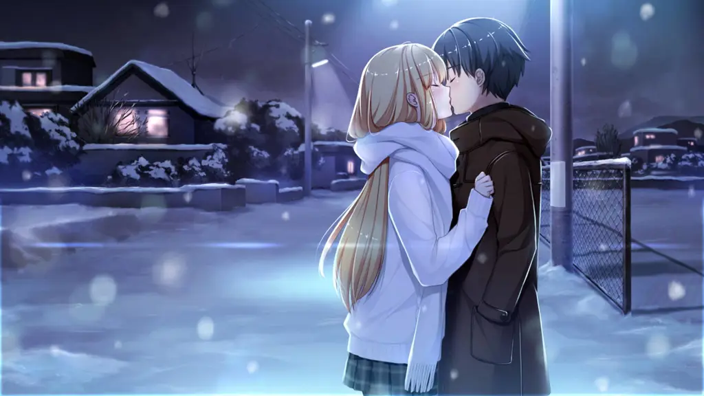 Adegan romantis dalam anime drama Gambar pasangan romantis anime