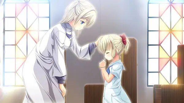 Menyeimbangkan Hiburan dan Ibadah Gambar karakter anime sedang berdoa